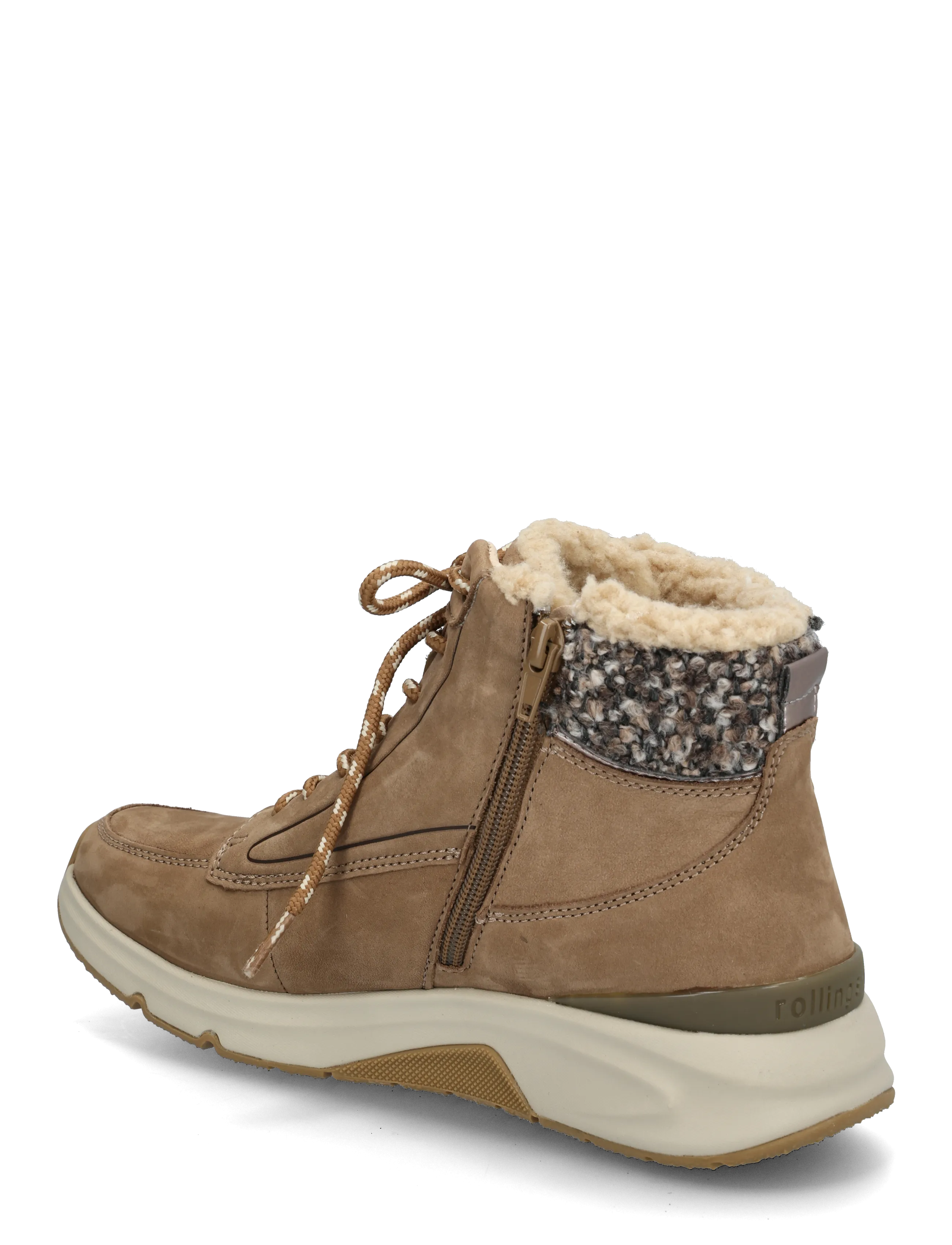 Gabor - rollingsoft laced ankle boot - flache stiefeletten - sand - 1