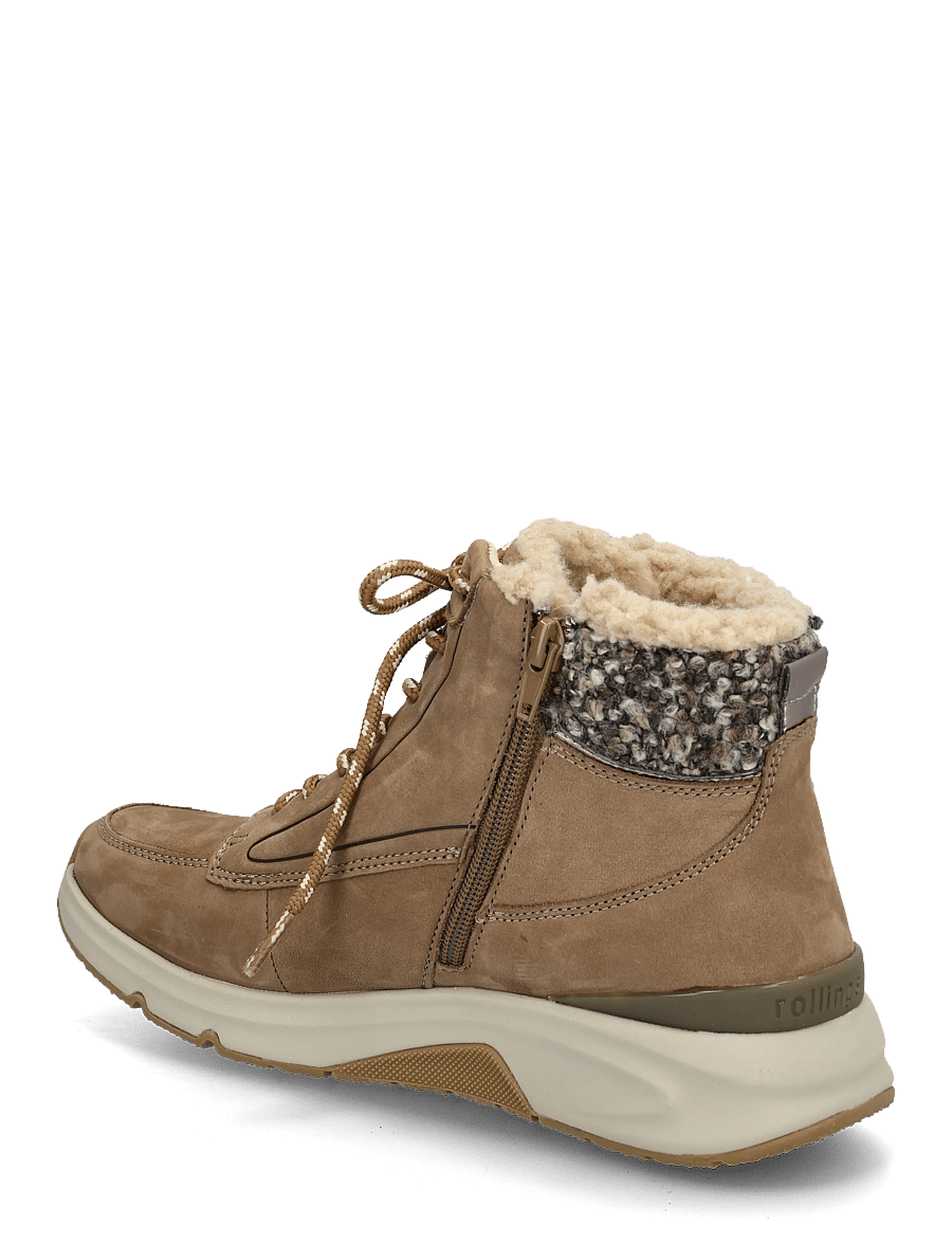 Gabor - rollingsoft laced ankle boot - flache stiefeletten - sand - 1