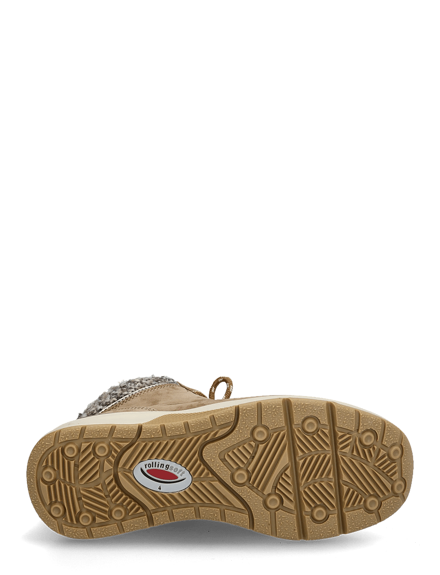 Gabor - rollingsoft laced ankle boot - flache stiefeletten - sand - 4