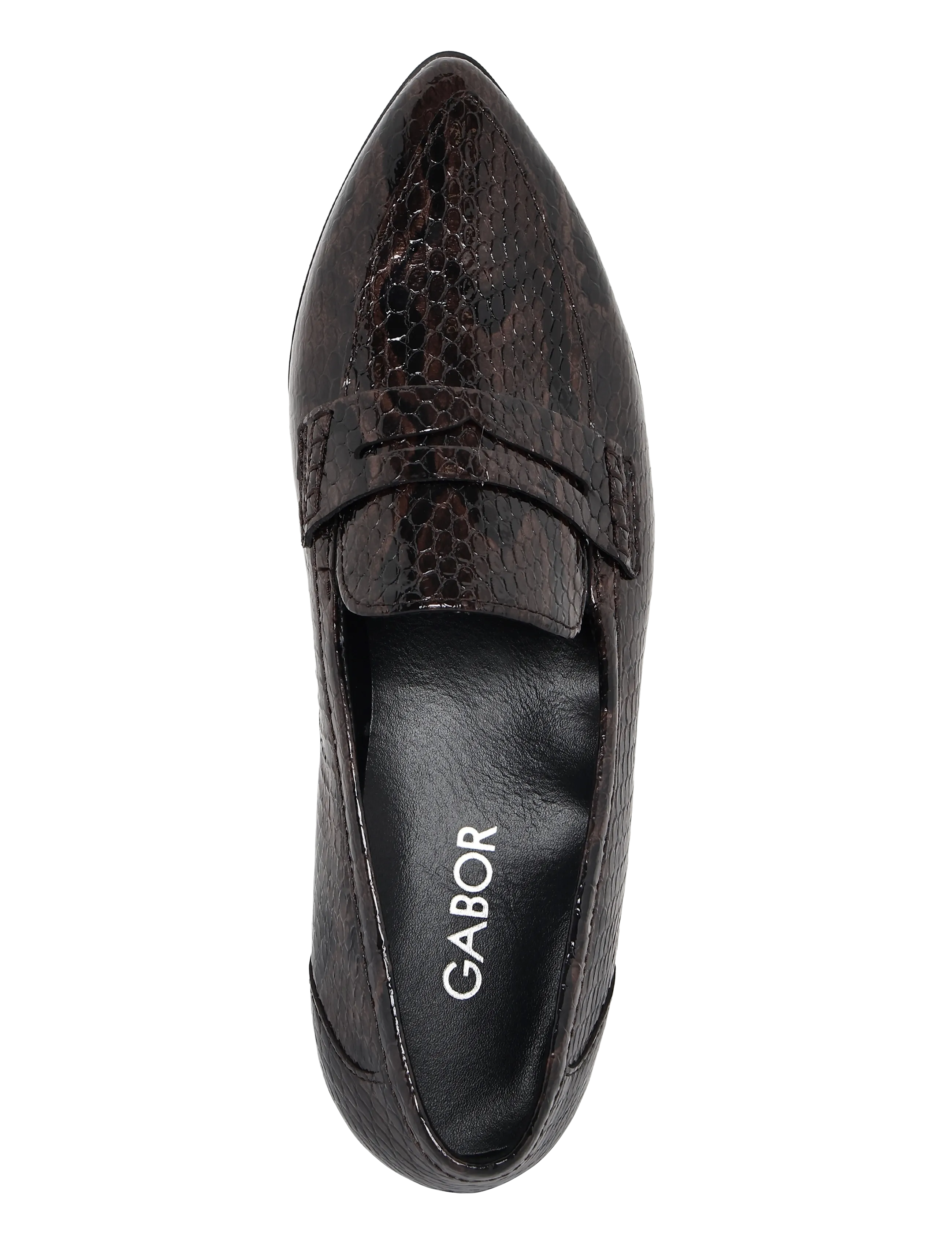 Gabor - Loafer - fashion trends - dark brown snake - 2