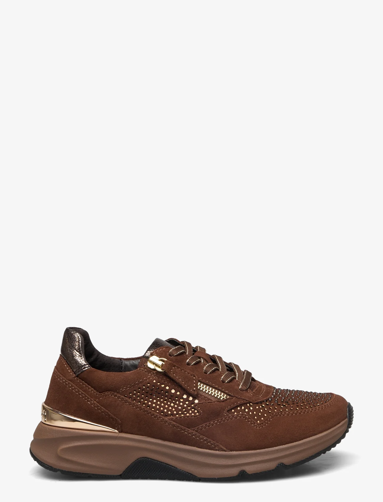 Gabor - rollingsoft sneaker - sportiska stila apavi ar pazeminātu potītes daļu - brown - 1