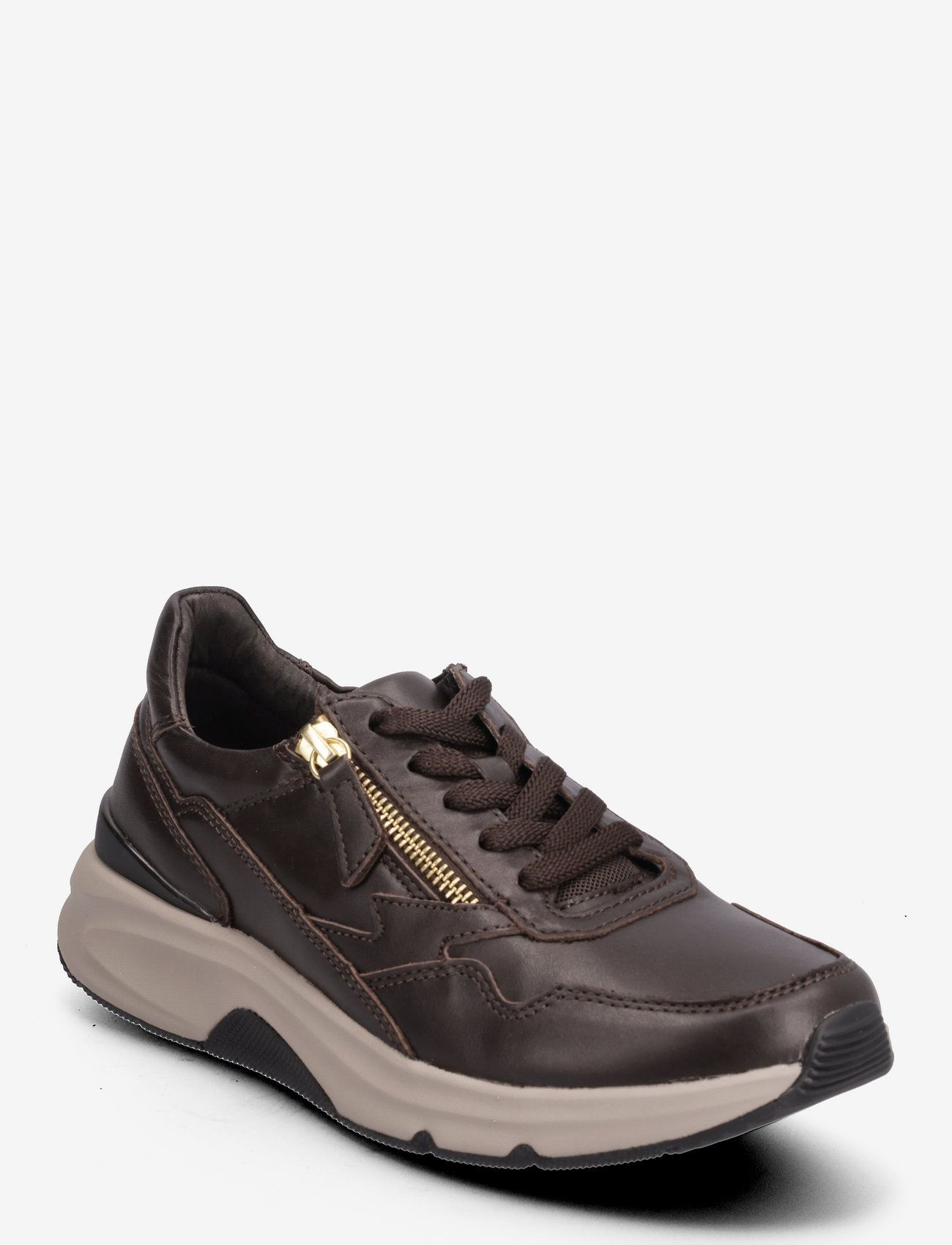 Gabor - rollingsoft sneaker - sportiniai bateliai žemu aulu - brown - 0