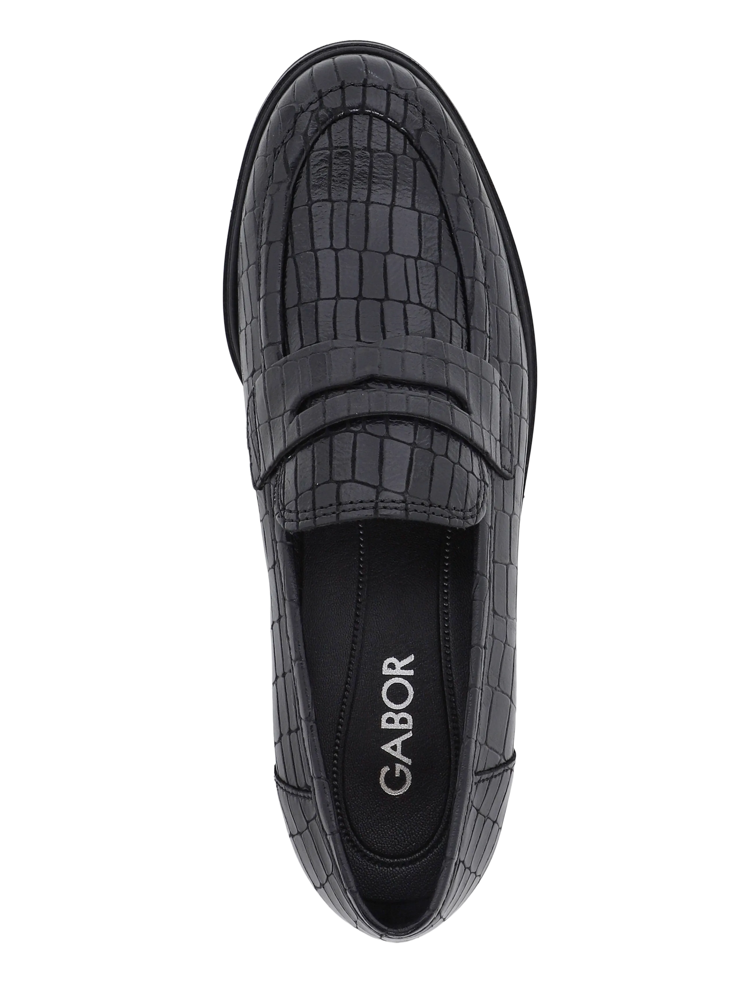 Gabor - Loafer - mode trends - black croco - 2
