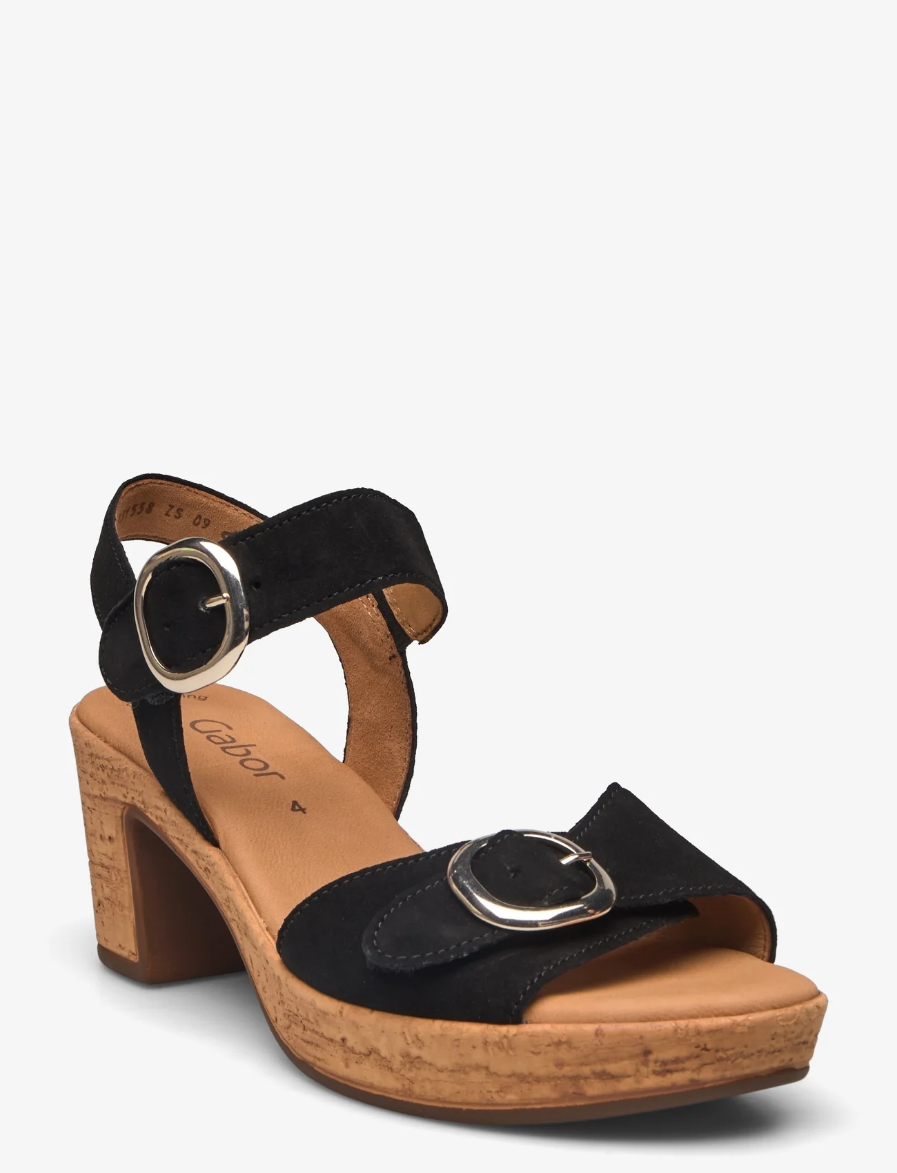 Gabor - Ankle-strap sandal - sandały na obcasie - black - 0