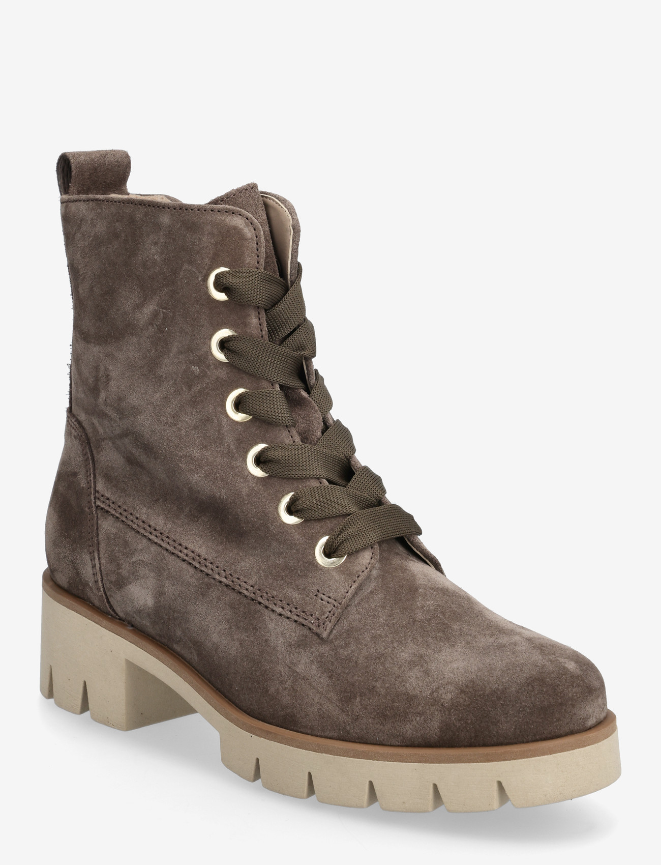 Gabor - Laced ankle boot - høj hæl - taupe - 0