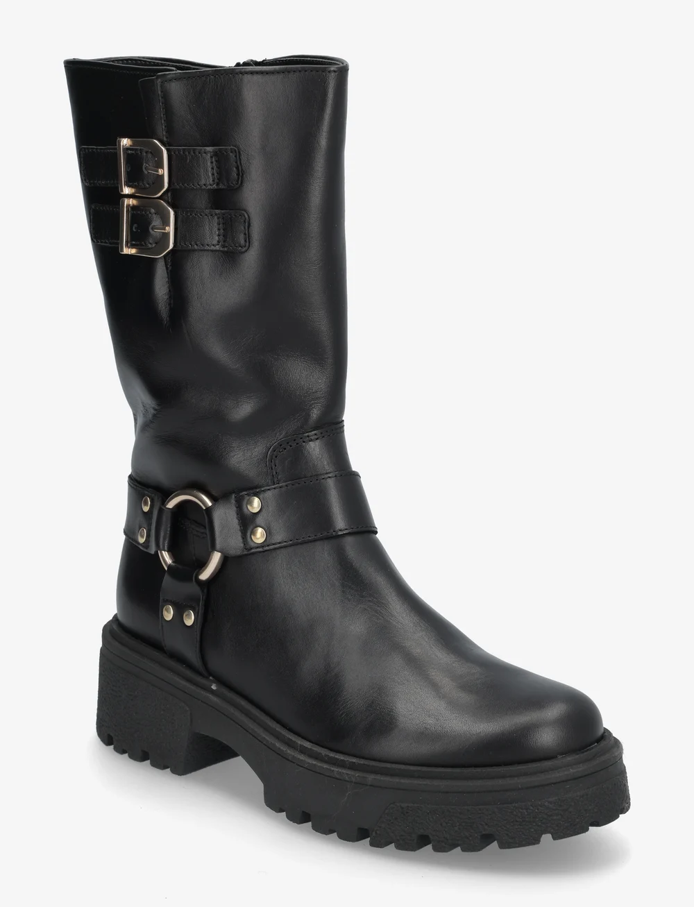 Flat lace up biker boots sales