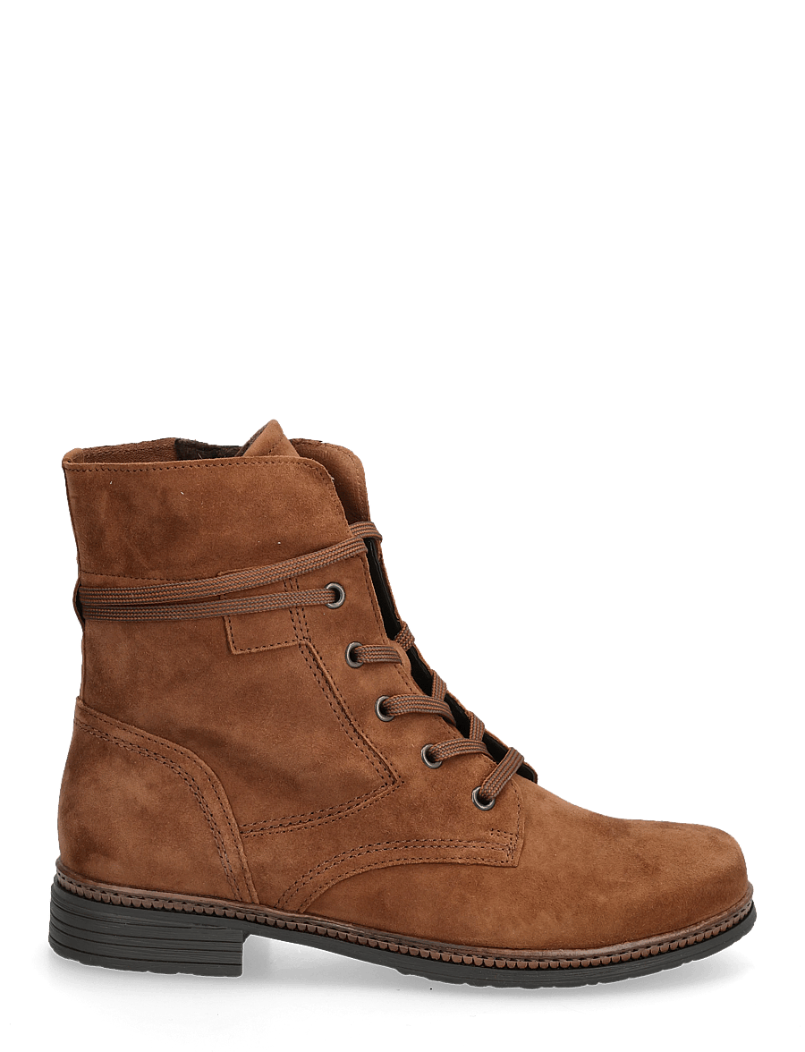 Gabor - Laced ankle boot - flache stiefeletten - cognac - 1