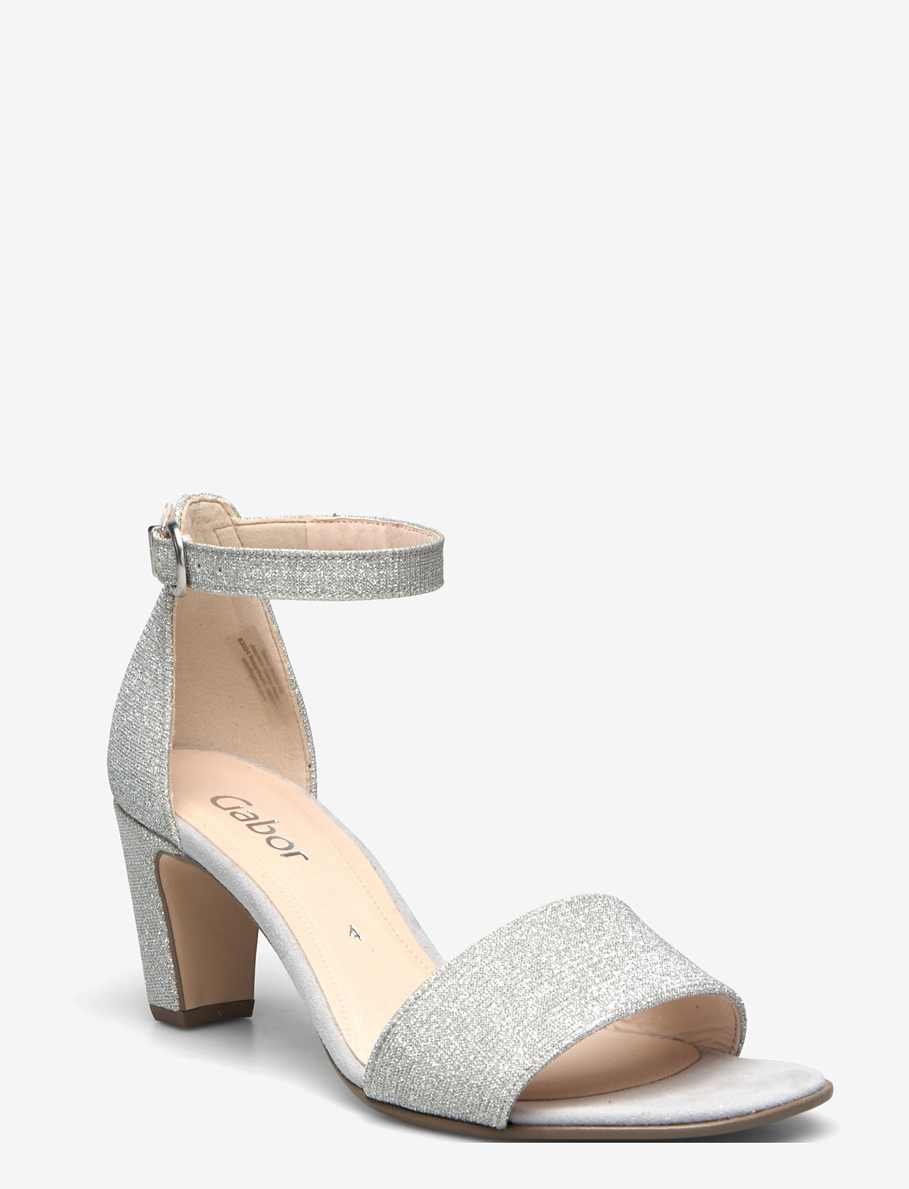 Gabor - Ankle-strap sandal - sandaler med hæl - silver - 0