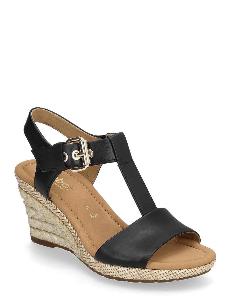 Gabor - Wedge sandal - kontsaga espadrillid - black - 0