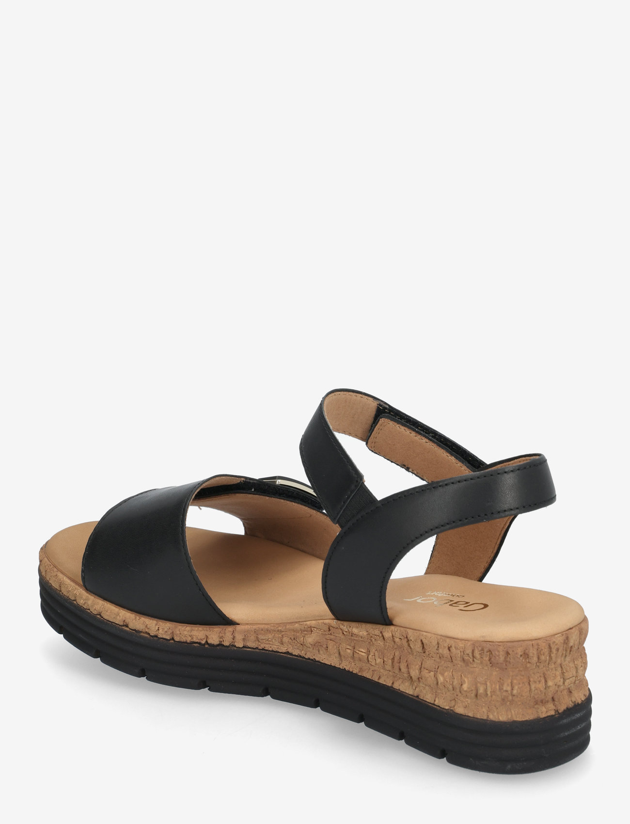 Gabor - Wedge sandal - flache sandalen - black - 2