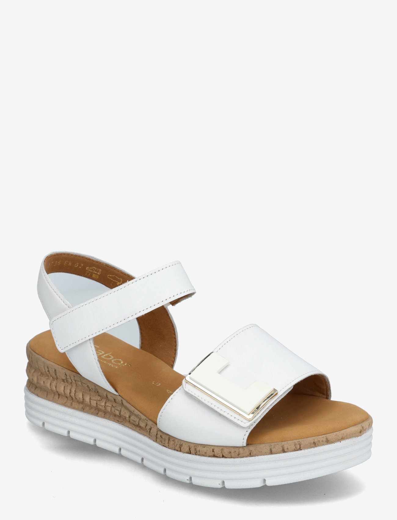 Gabor - Wedge sandal - flache sandalen - white - 0