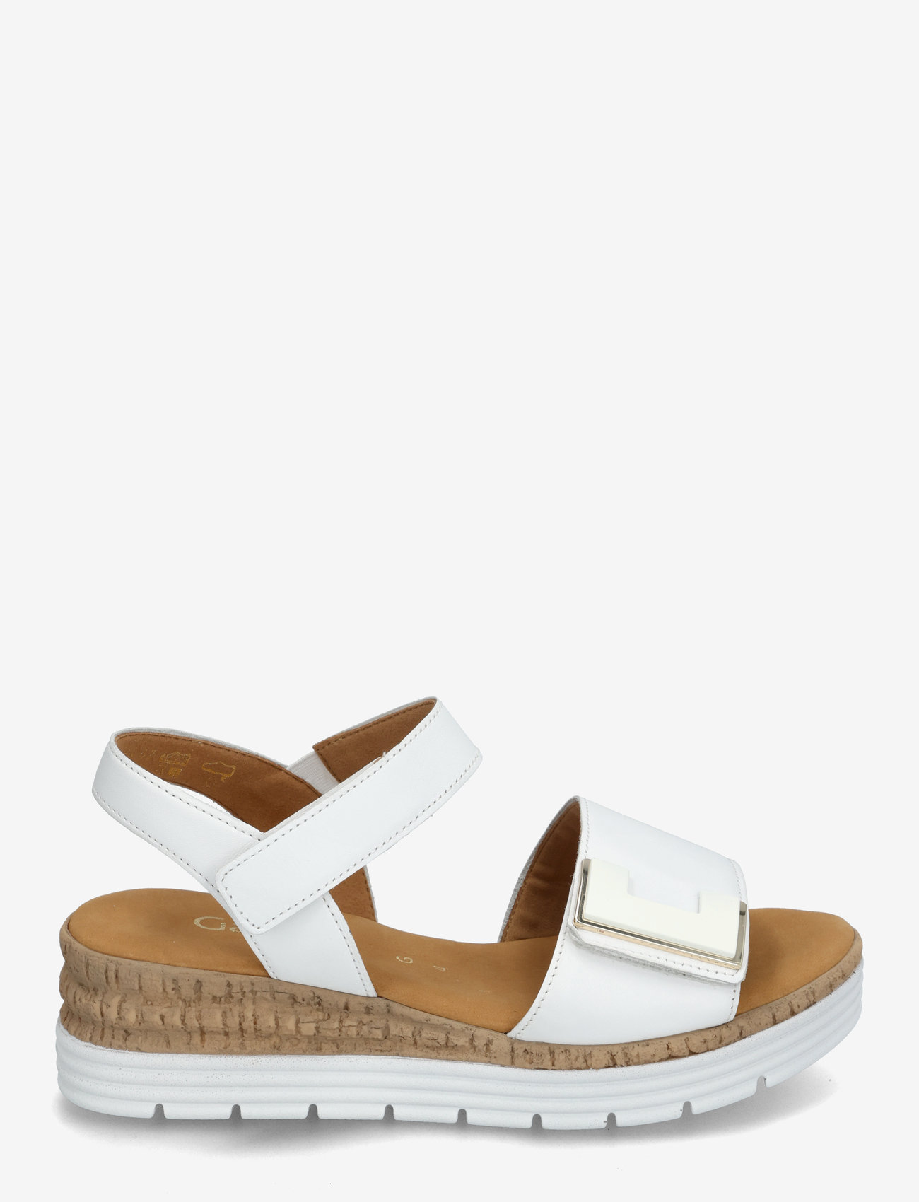 Gabor - Wedge sandal - flache sandalen - white - 1