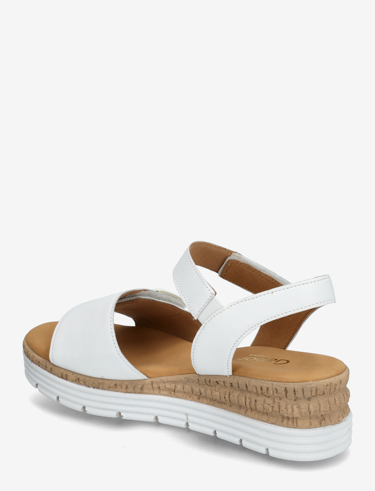 Gabor - Wedge sandal - flache sandalen - white - 2