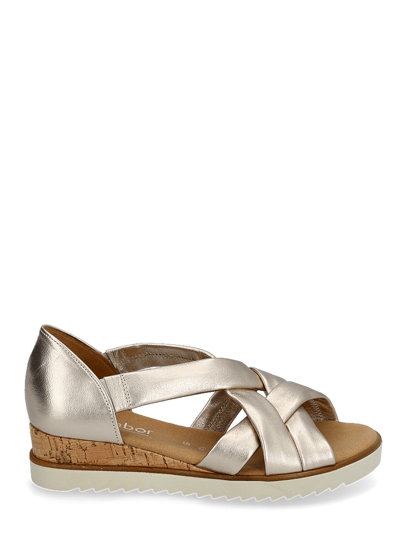 Gabor - Wedge sandal - lahtised kontsakingad - soft gold - 1