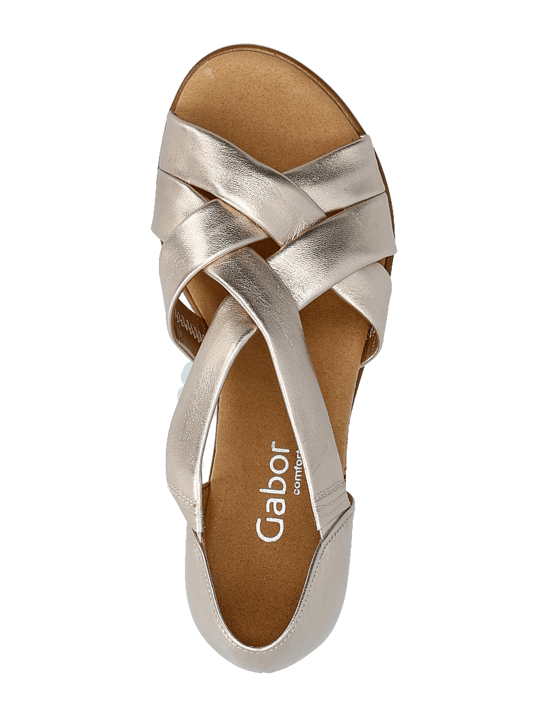 Gabor - Wedge sandal - lahtised kontsakingad - soft gold - 3