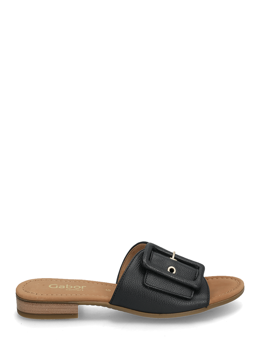 Gabor - Slip-in - flache sandalen - black - 1