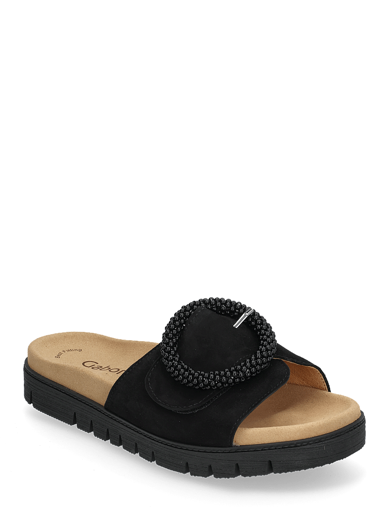 Gabor - Slip-in - flache sandalen - black - 0