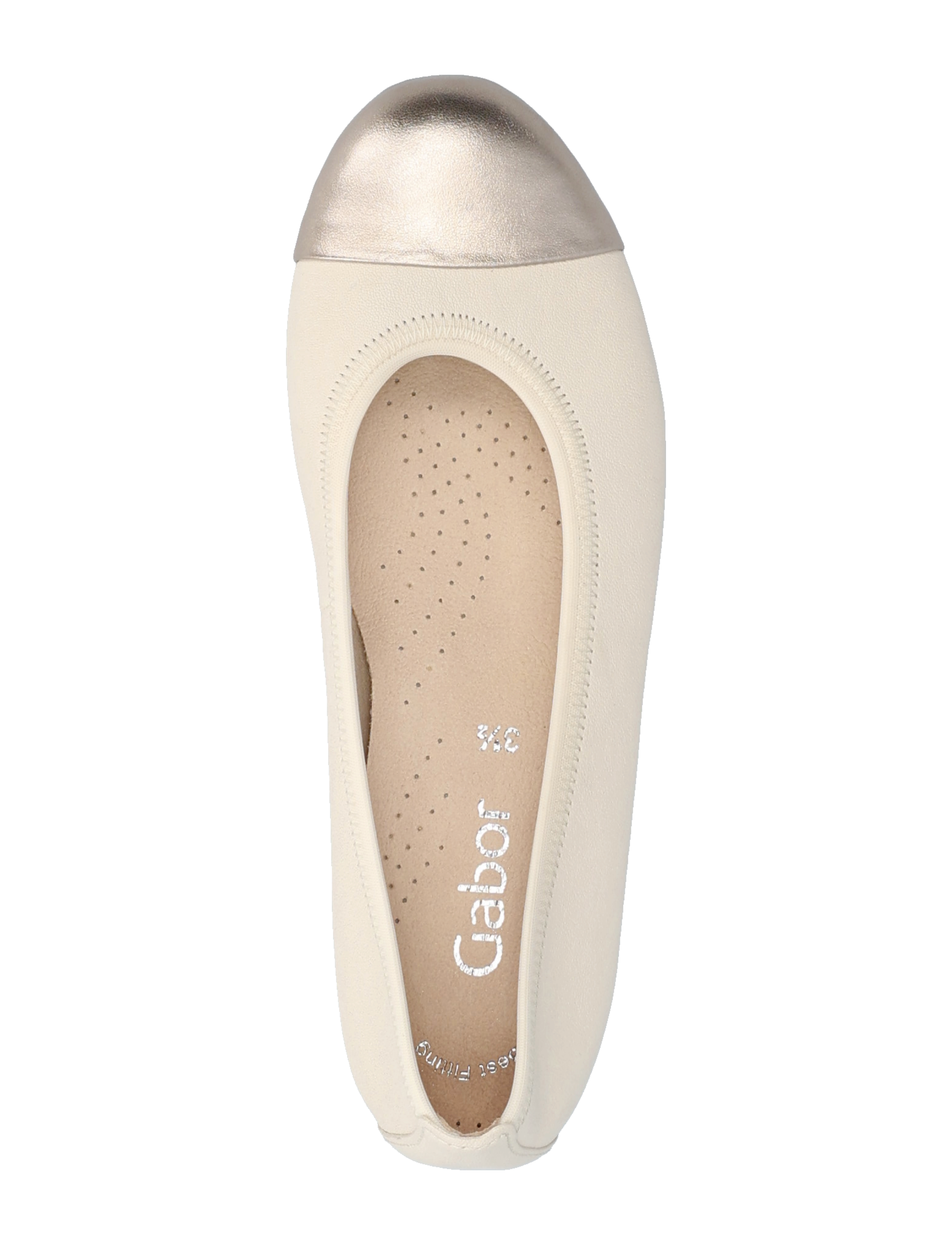 Gabor - Ballerina - kvinder - soft gold, cream white - 3
