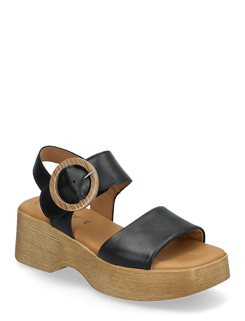 Plateau Sandalen Braune Sandalen Gabor Gabor Plateausandalette