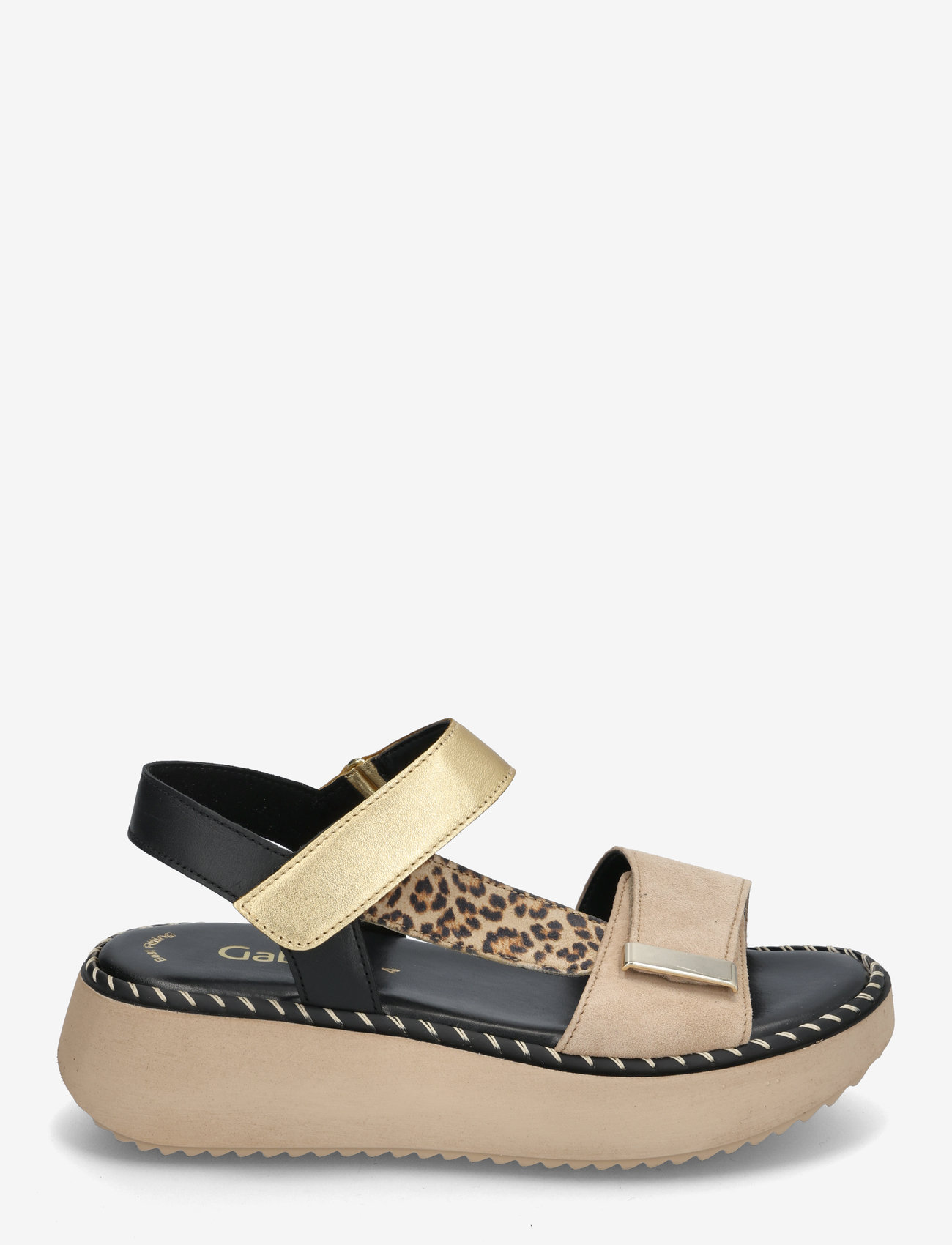Gabor - Sandal - flade sandaler - sand, leopard, black - 1