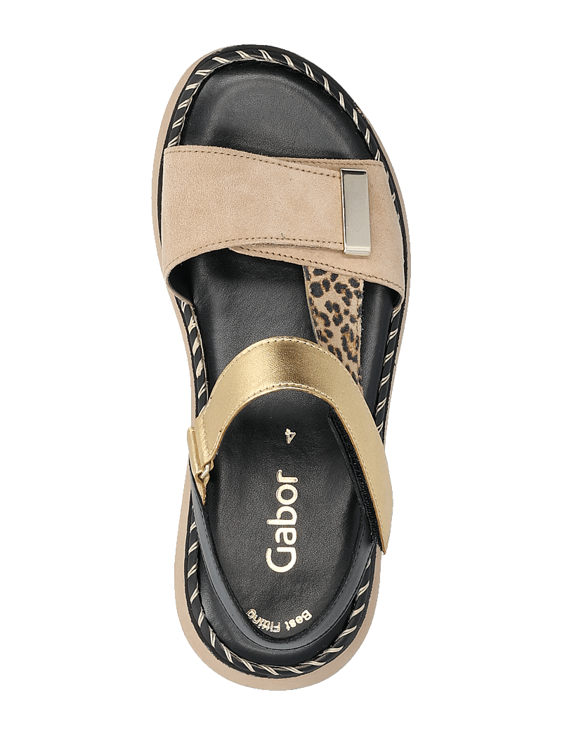 Gabor - Sandal - platta sandaler - sand, leopard, black - 3