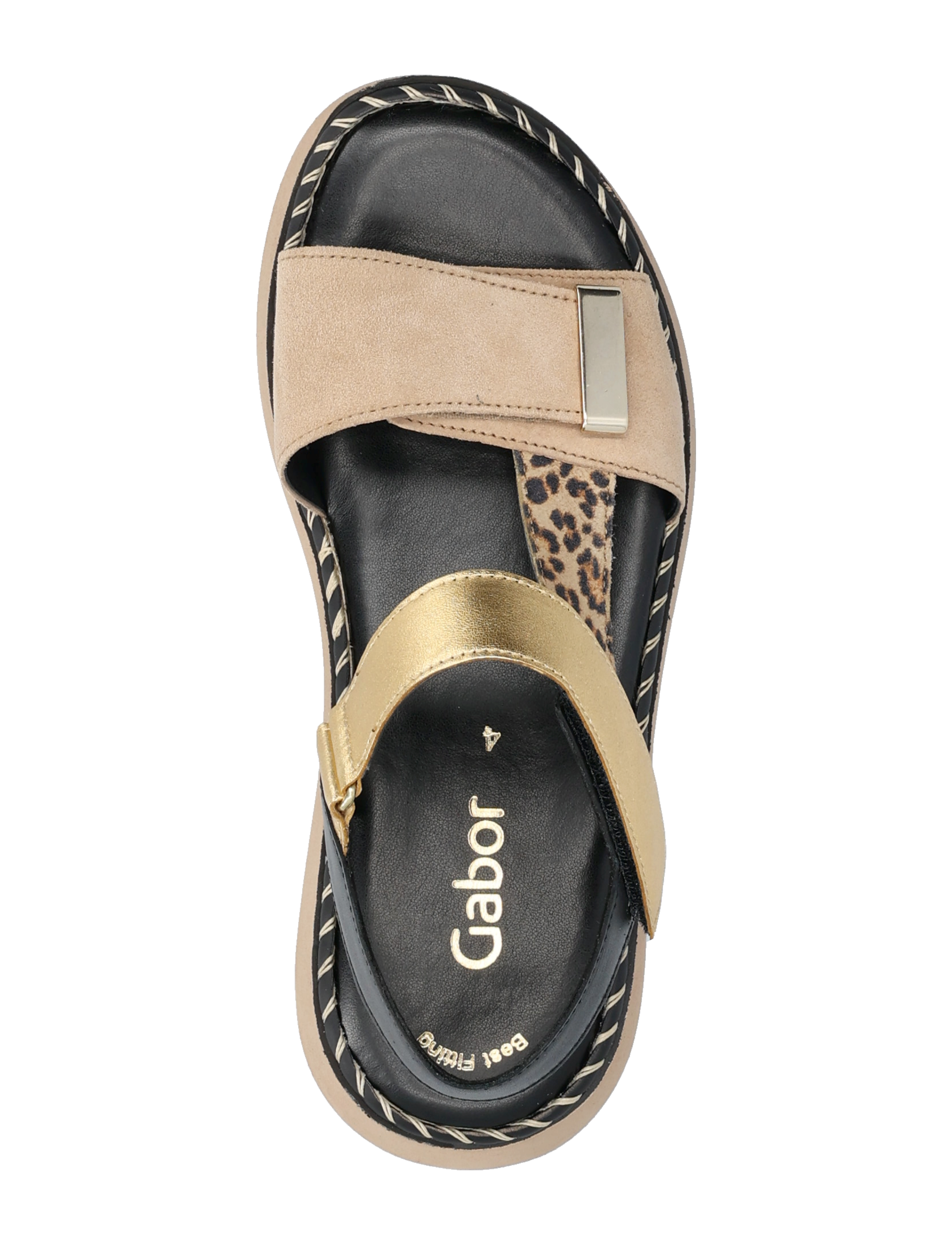 Gabor - Sandal - platta sandaler - sand, leopard, black - 3