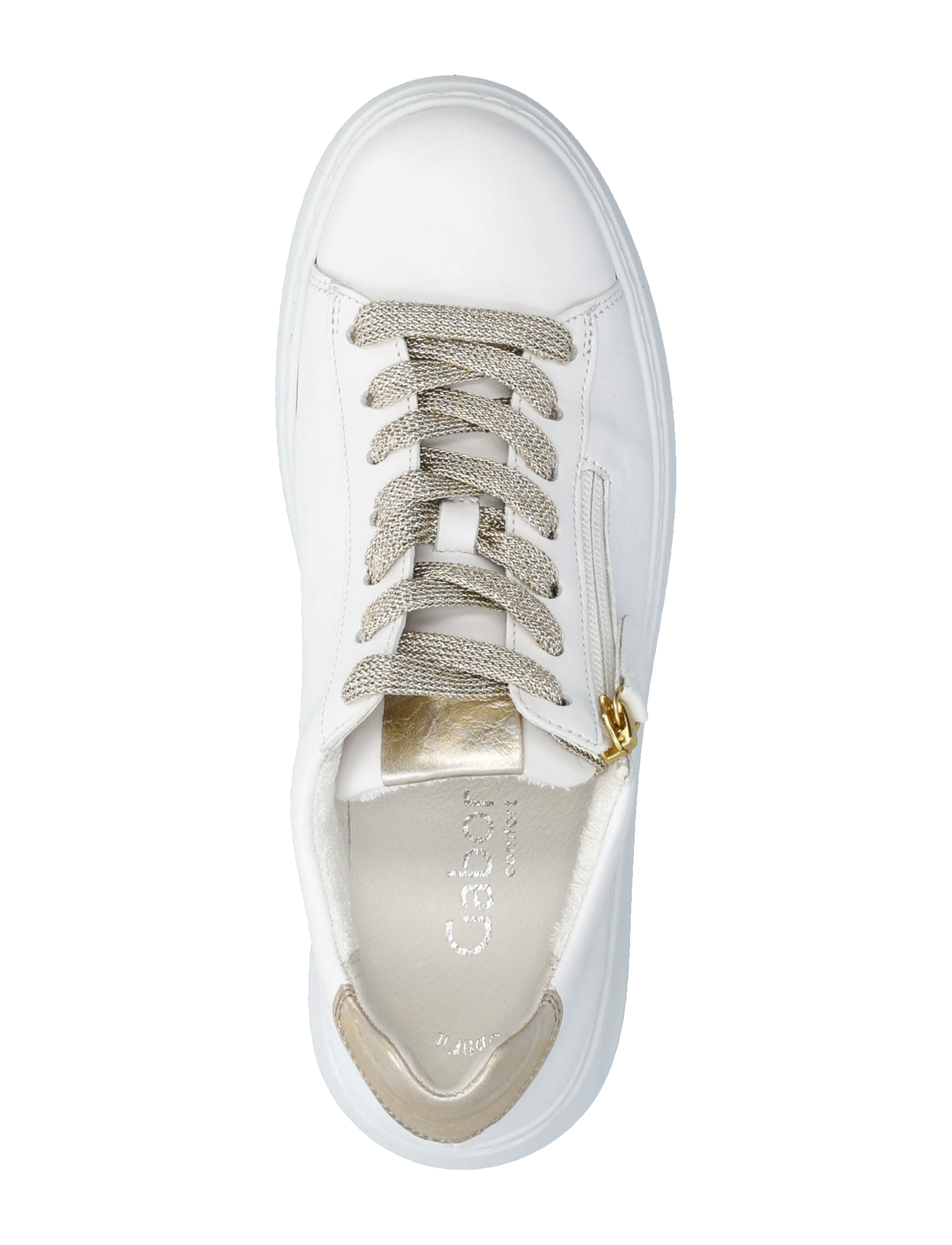 Gabor - Sneaker - white, gold - 3