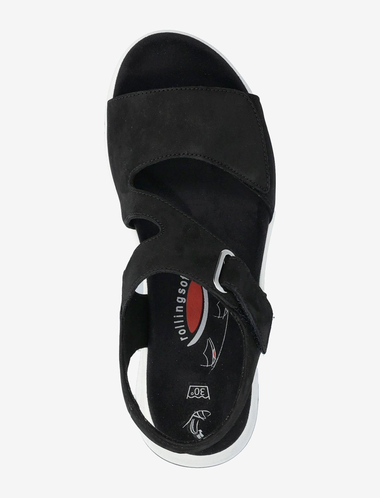 Gabor - rollingsoft sandal - flat sandals - black - 3