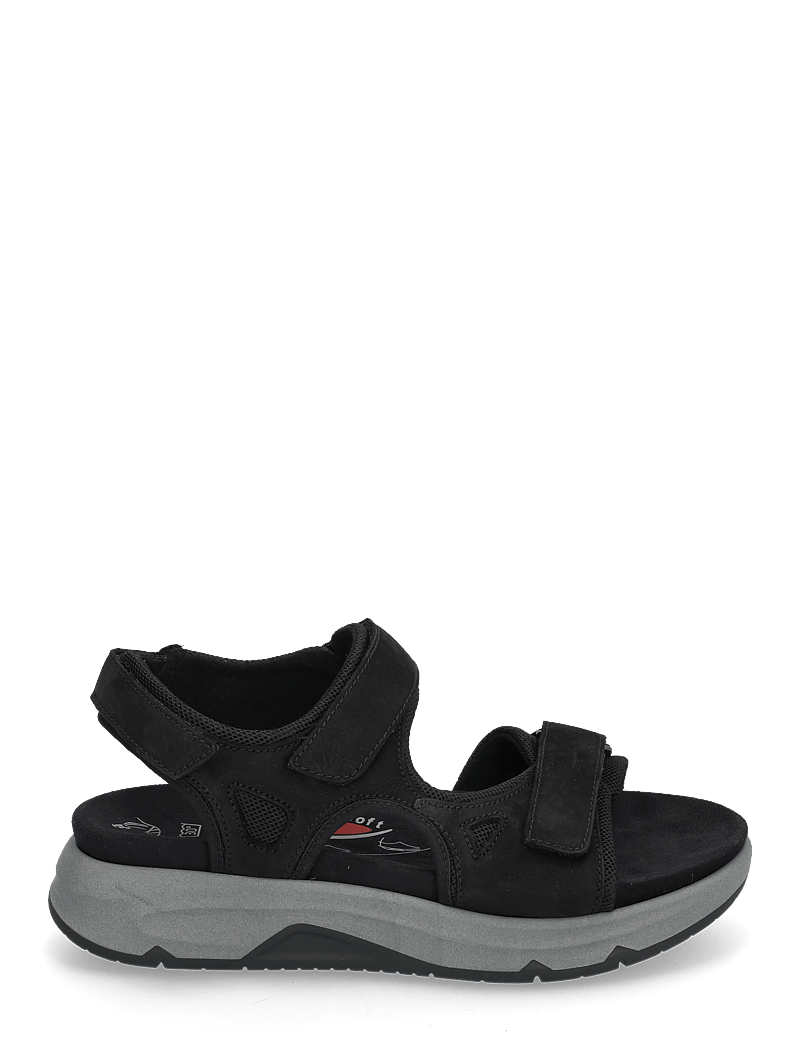 Gabor - rollingsoft sandal - platta sandaler - black - 1