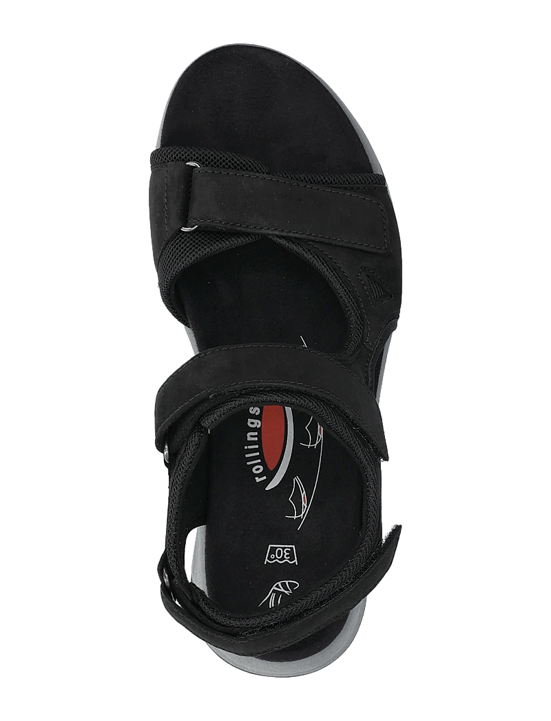 Gabor - rollingsoft sandal - platta sandaler - black - 3