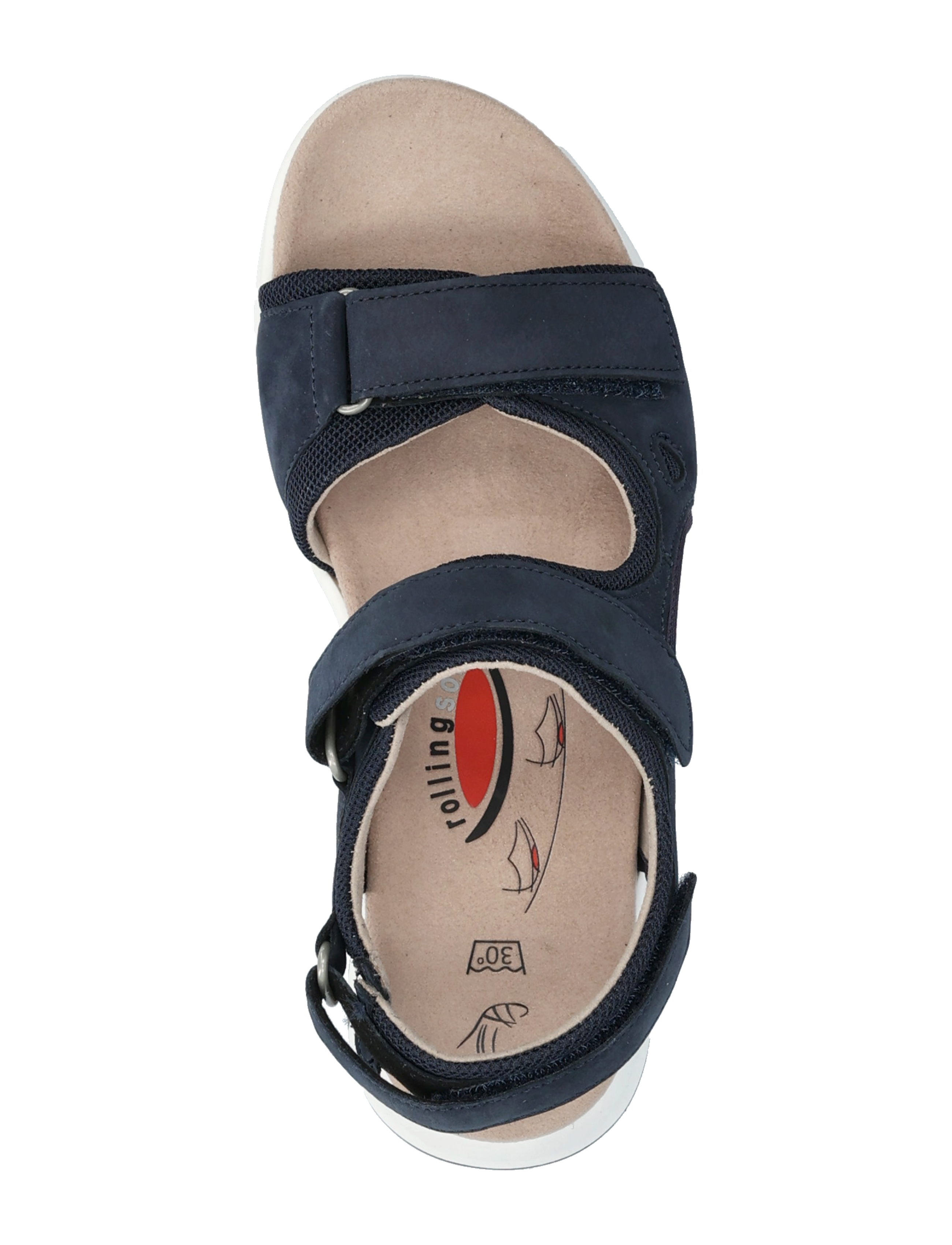 Gabor - rollingsoft sandal - flache sandalen - blue - 3