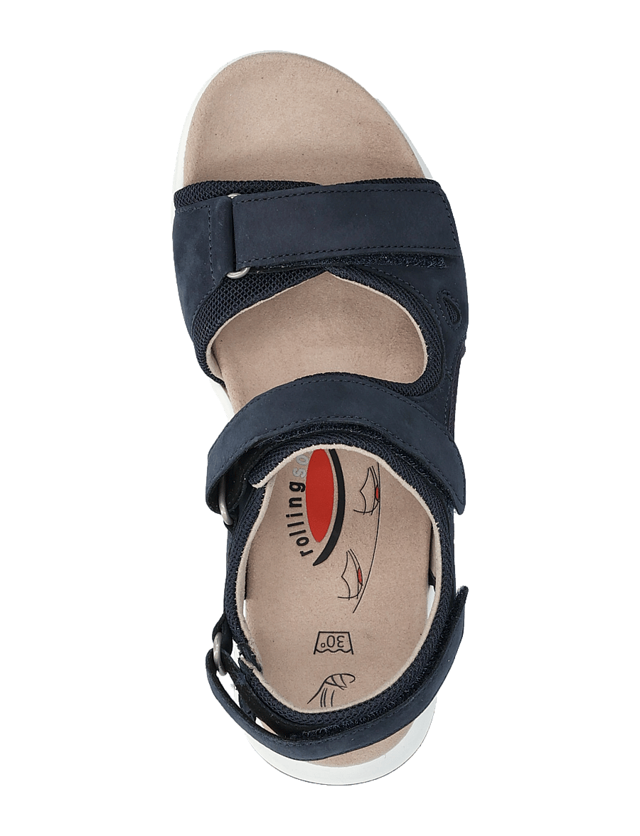 Gabor - rollingsoft sandal - flache sandalen - blue - 3