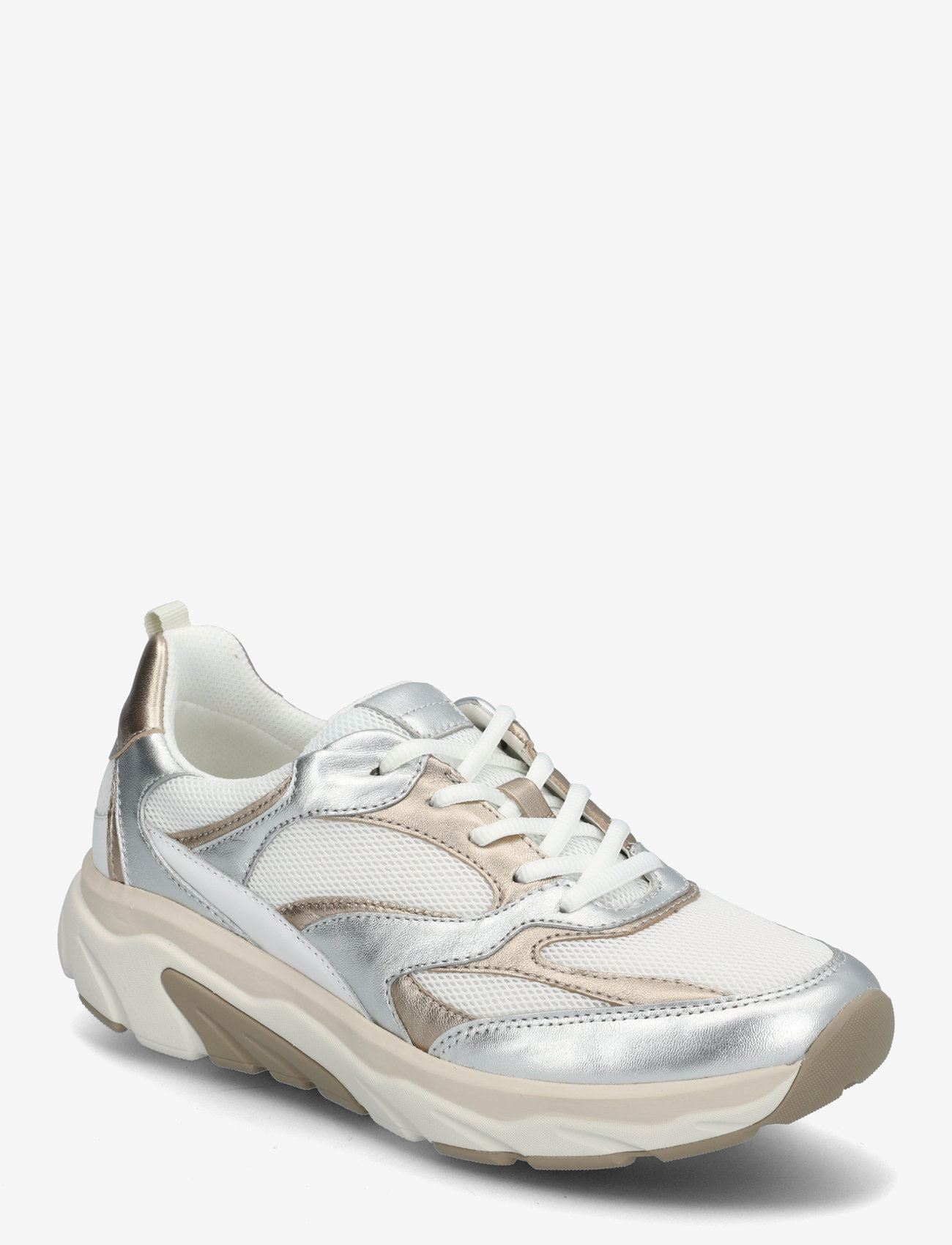 Gabor - rollingsoft sneaker - low top sneakers - white, silver, gold - 0