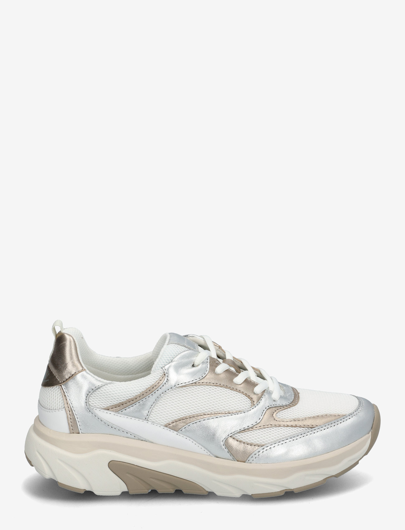 Gabor - rollingsoft sneaker - low top sneakers - white, silver, gold - 1