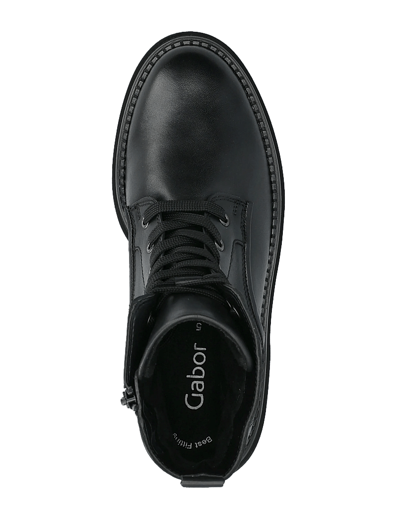 Gabor - Laced ankle boot - flache stiefeletten - black - 3