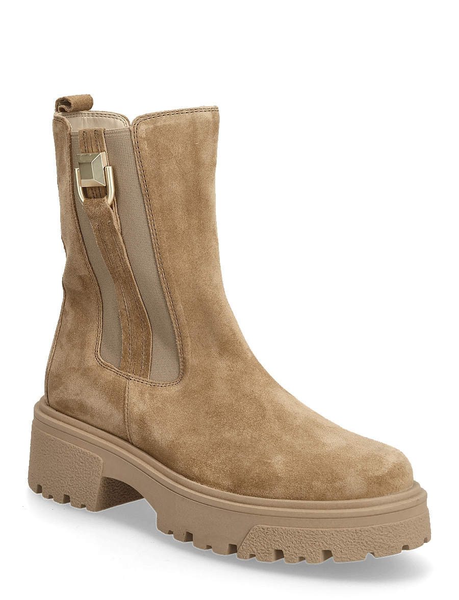 Gabor - Chelsea - platta ankelboots - camel - 0