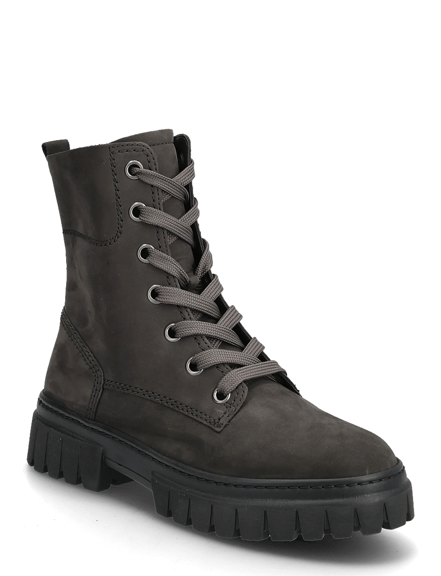 Gabor - Laced ankle boot - flache stiefeletten - dark grey - 0