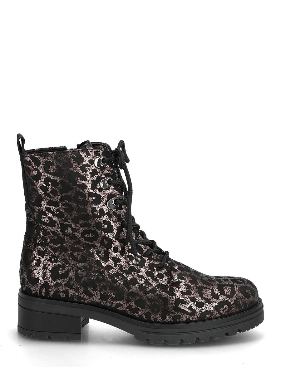 Gabor - Laced ankle boot - nauhalliset nilkkurit - shiny leopard - 1