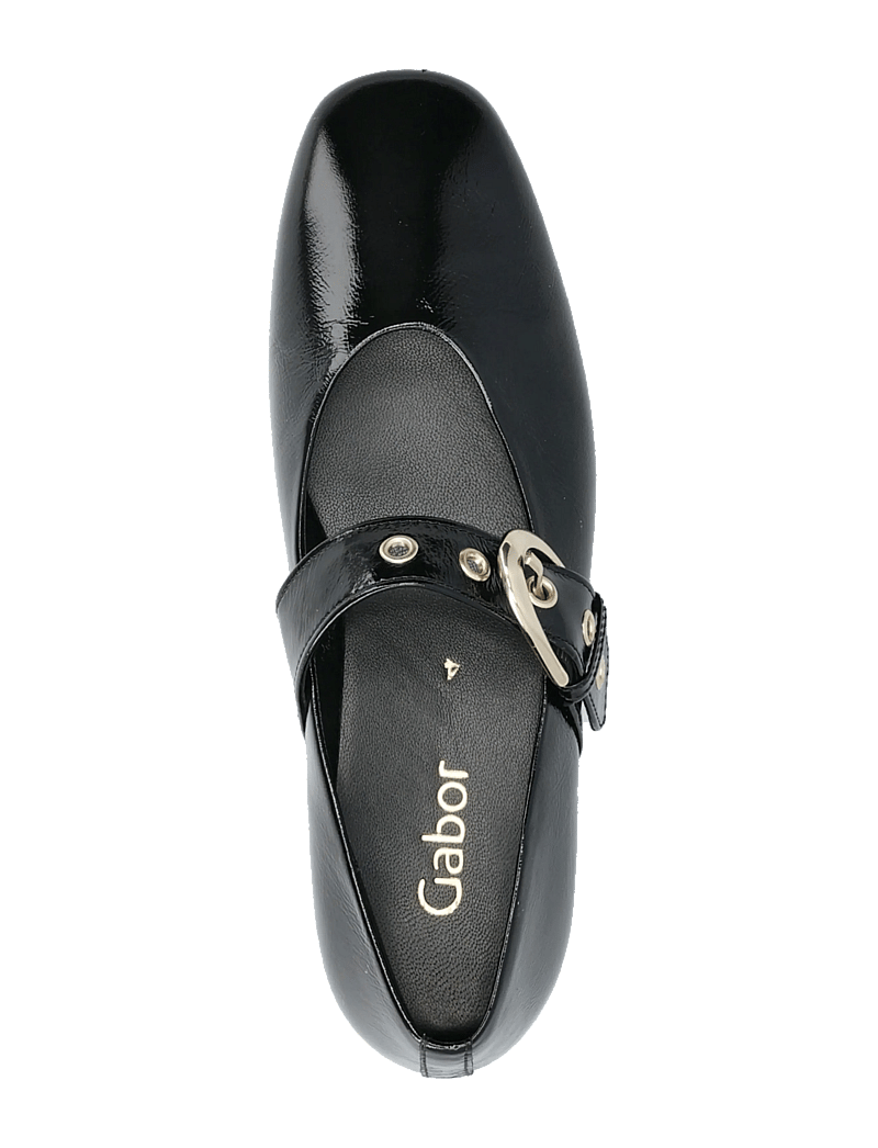 Gabor - Ankle-strap ballerina - special occasions - black - 4