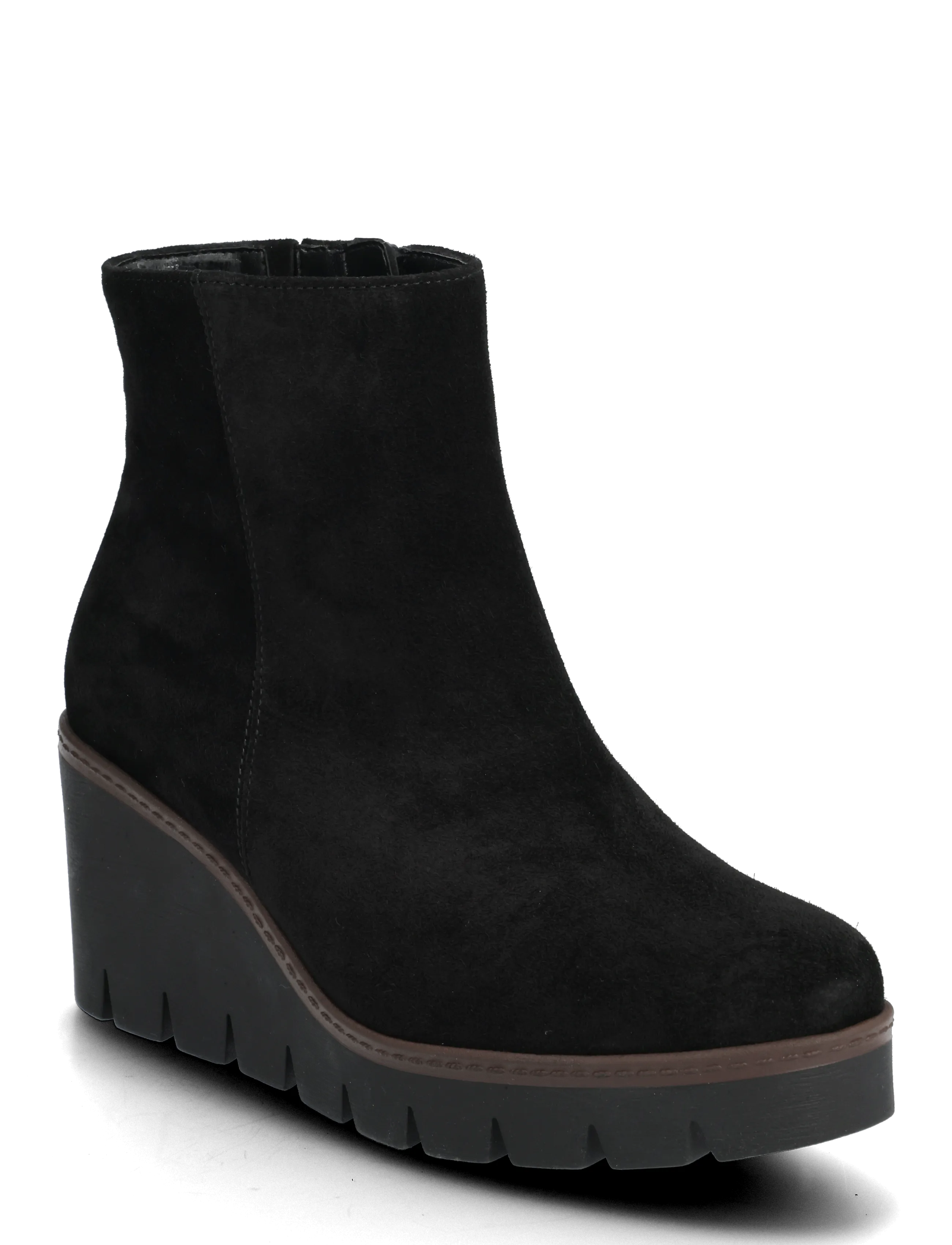 Gabor Wedge ankle boot - Transitional Layering - BLACK / black