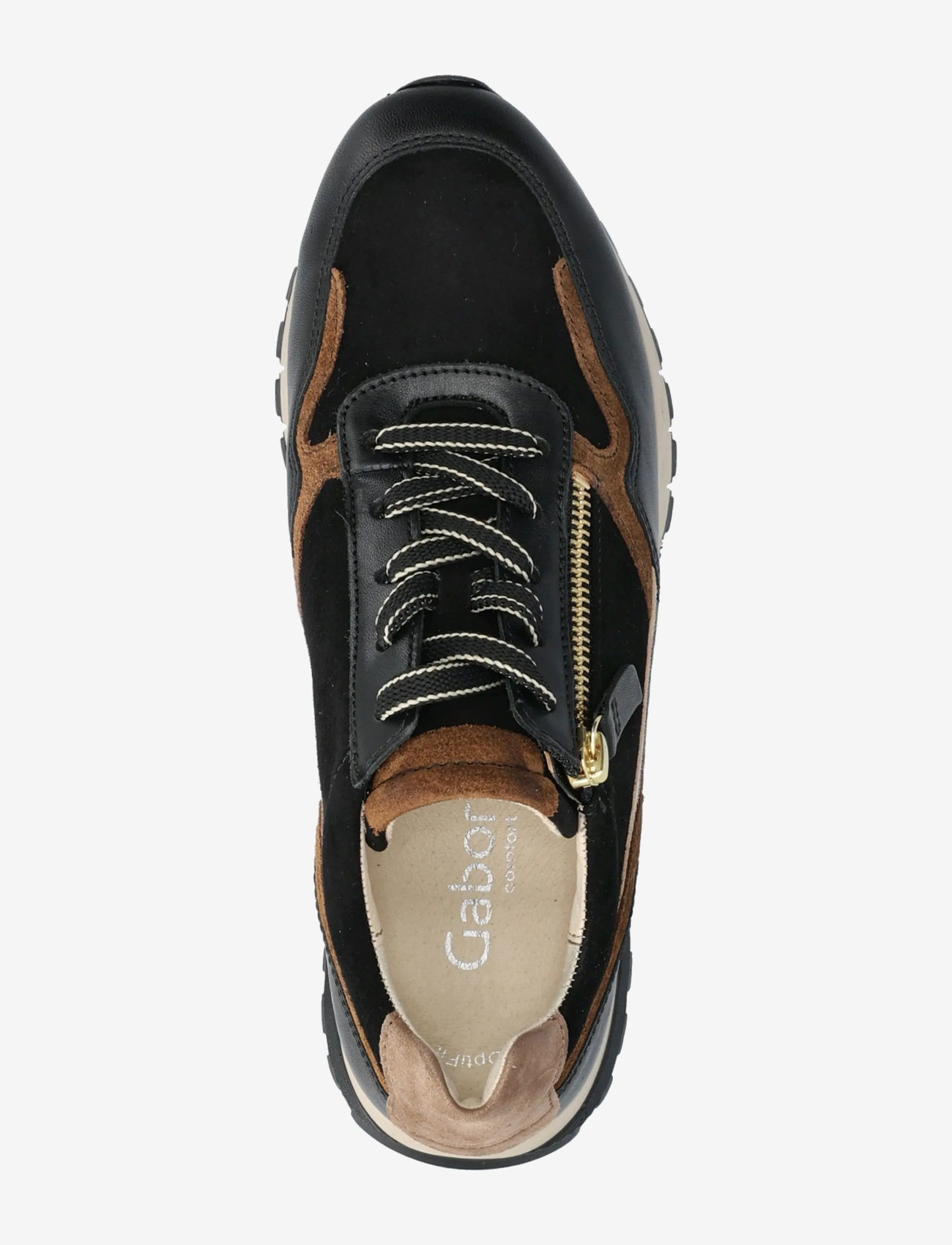 Gabor - Sneaker - sportiniai bateliai žemu aulu - black, sand, cognac - 3