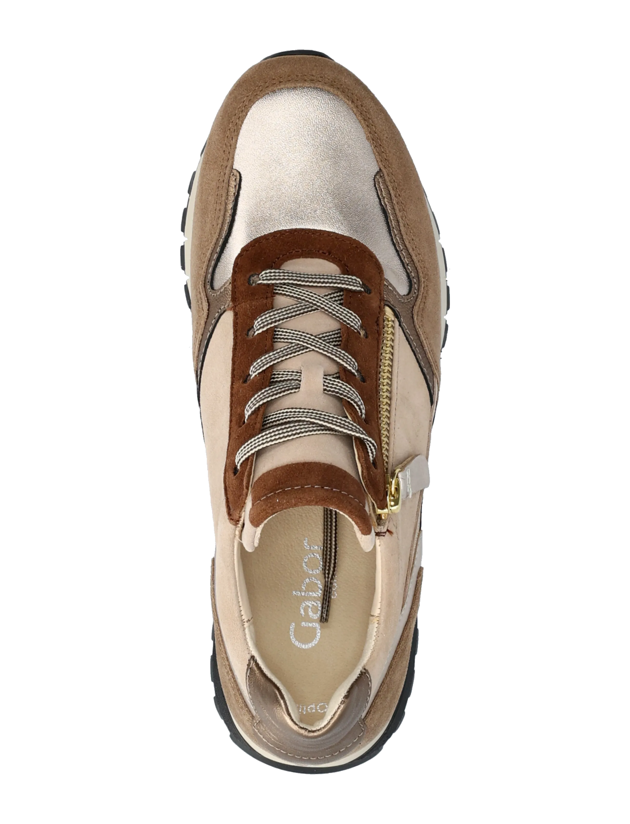 Gabor - Sneaker - sportiska stila apavi ar pazeminātu potītes daļu - cocnac, sand, soft gold - 3