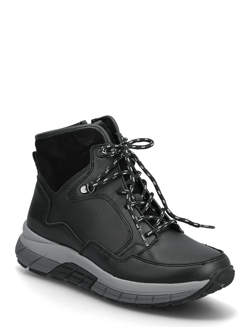 Gabor - rollingsoft laced ankle boot - kängor - black - 0