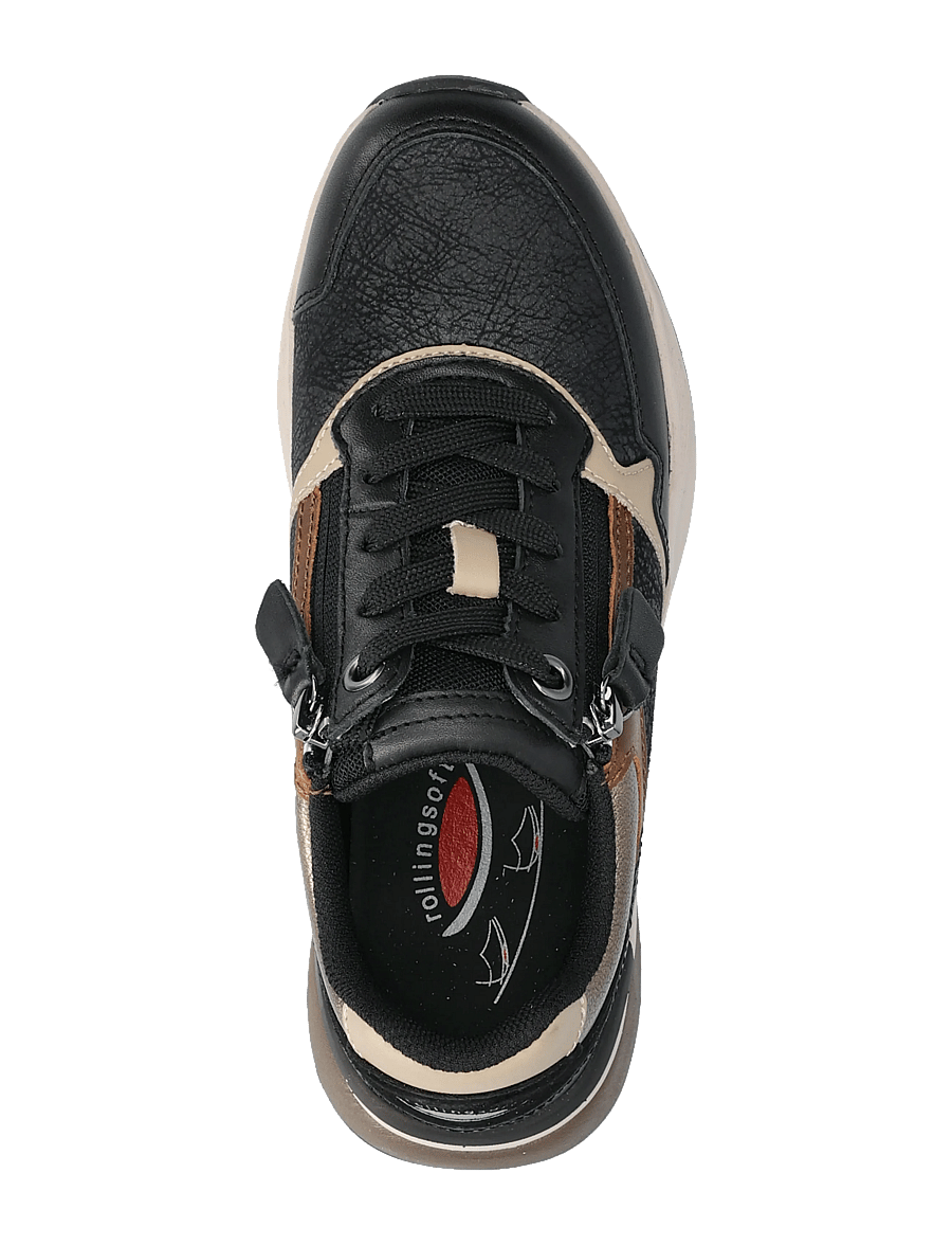 Gabor - rollingsoft sneaker, "hallux valgus" - low tops - black, sand, cognac - 3