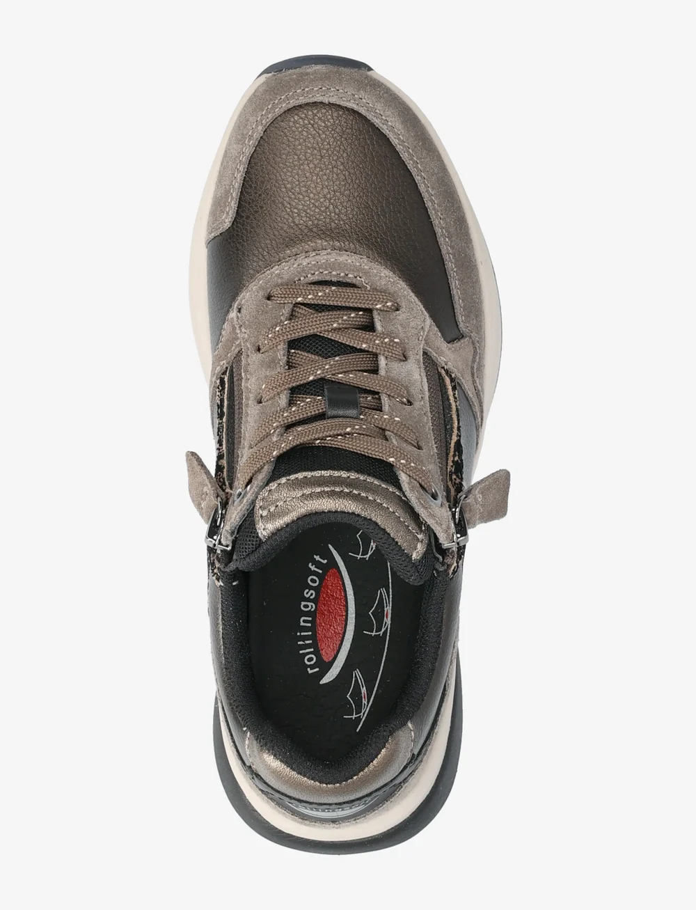 Gabor - rollingsoft sneaker, "hallux valgus" - baskets basses - multi taupe - 3