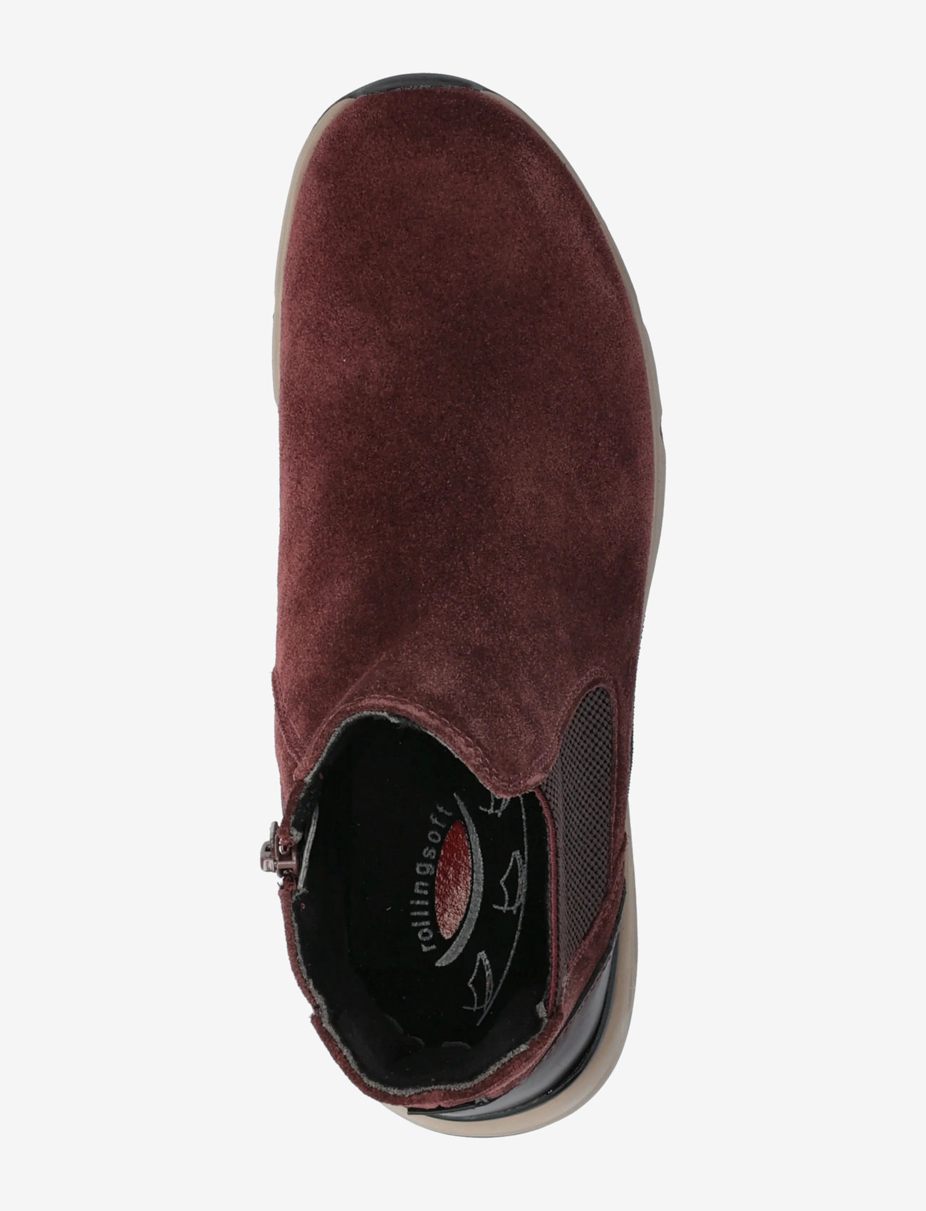 Gabor - rollingsoft chelsea - flat ankle boots - bordeaux red - 3
