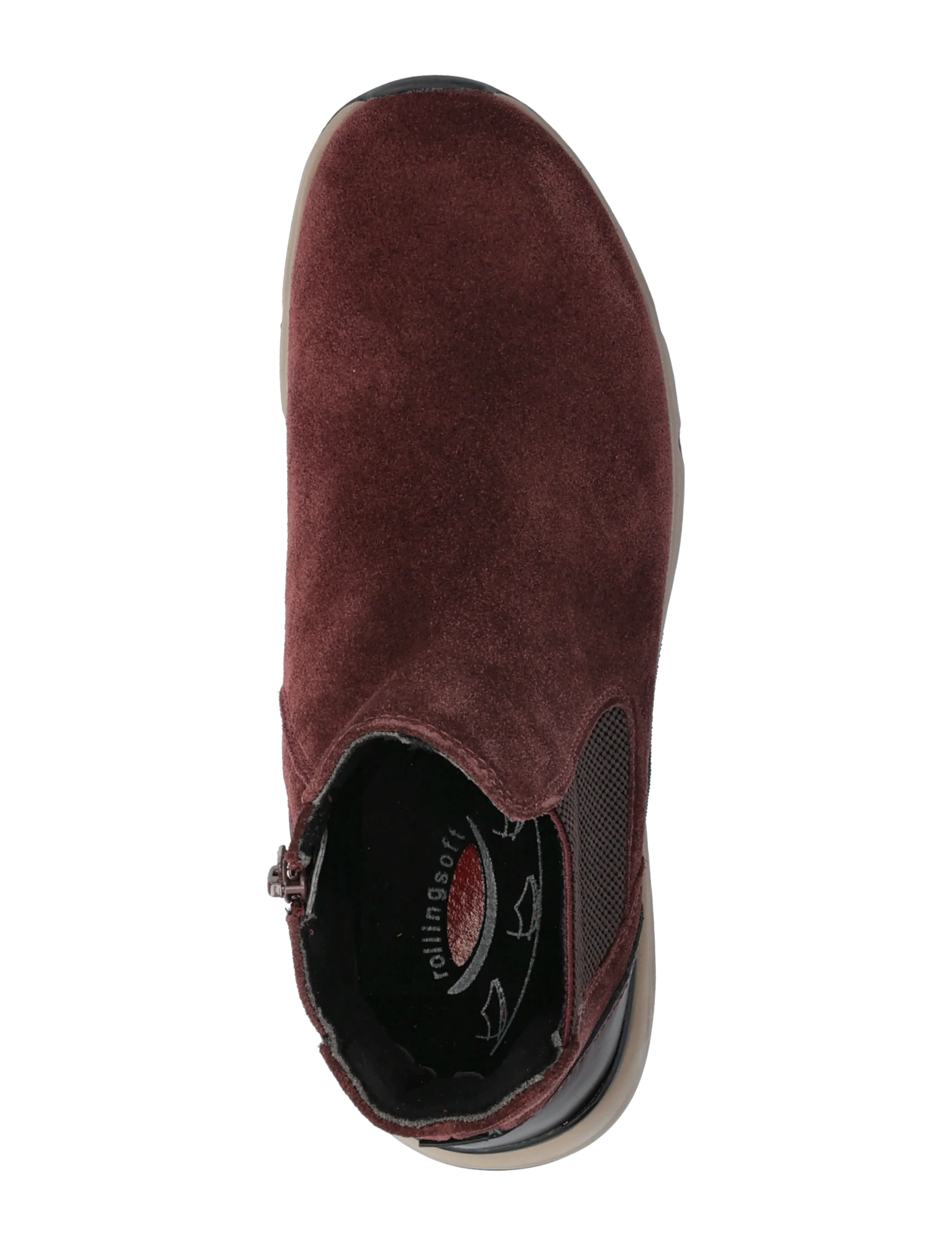 Gabor - rollingsoft chelsea - flade ankelstøvler - bordeaux red - 3