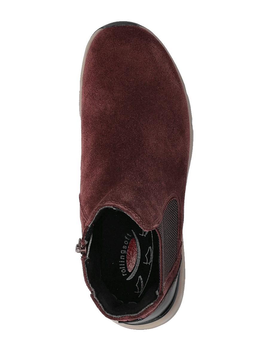 Gabor - rollingsoft chelsea - flade ankelstøvler - bordeaux red - 3
