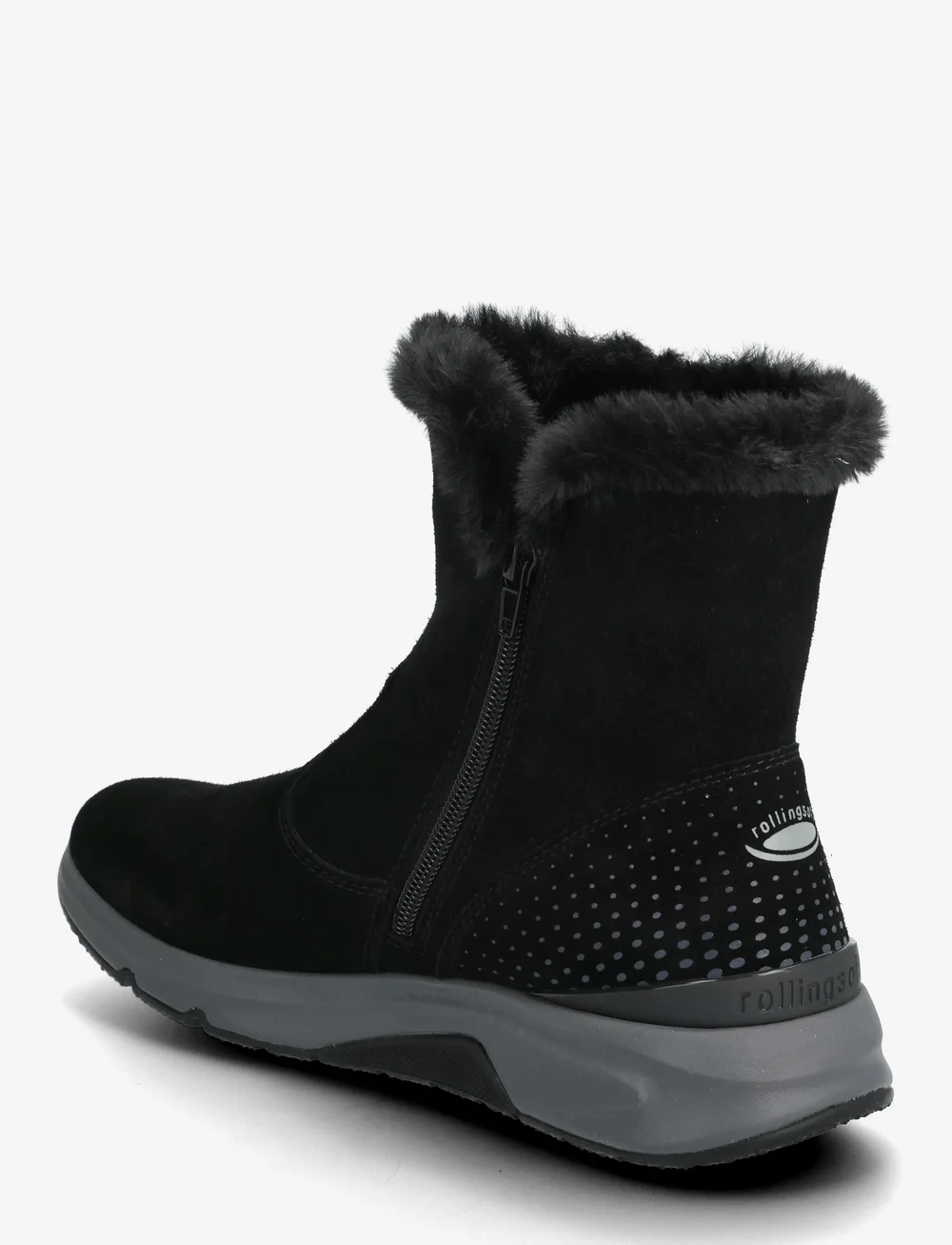 Gabor - rollingsoft mid boot, warmlining - varmforede sko - black - 2