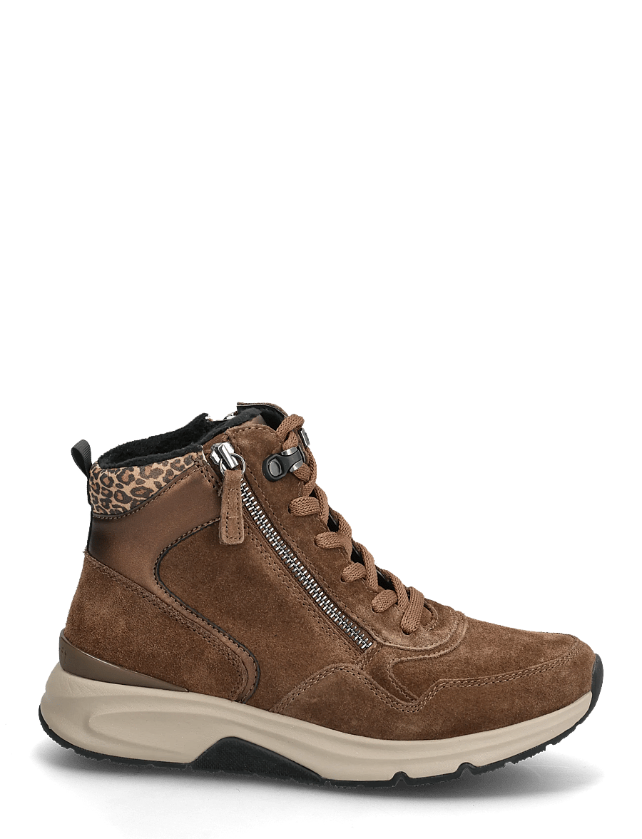 Gabor - rollingsoft laced ankle boot - veterlaarzen - cognac - 1